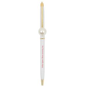 New! Elegant Delta Pearl Metal Writing Pen - White