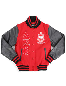 Delta Leather & Wool Varsity Jacket