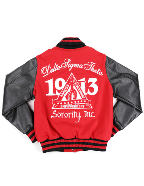Delta Leather & Wool Varsity Jacket