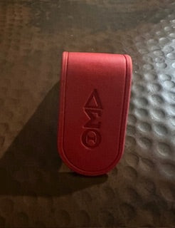 New! Delta Red Leather Magnetic Bookmark