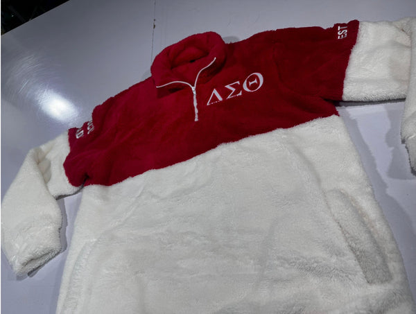 Coppin State - Red & White Fleece Sweatshirt