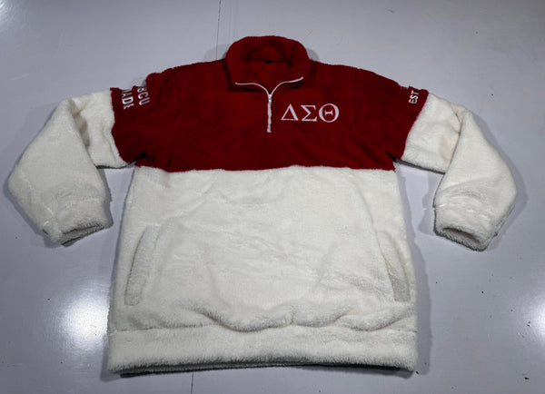 Coppin State - Red & White Fleece Sweatshirt