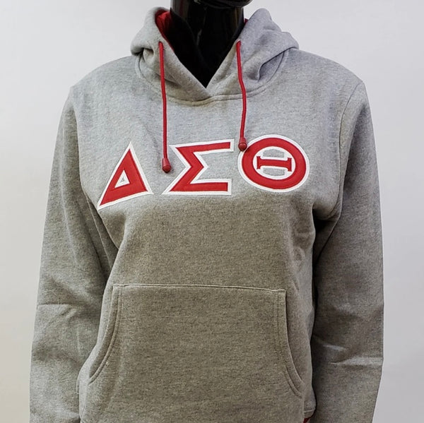 Delta Hoodie w/letters - Red