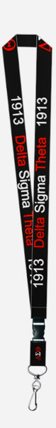 Delta Lanyard - Nylon Embroidered - Red