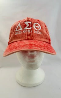 Delta Baseball Cap - Distressed Red Washed