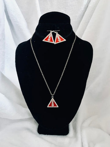 Delta Pyramid Necklace & Earrings Set