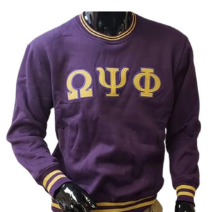 Omega Crewneck Pullover Sweatshirt - Purple