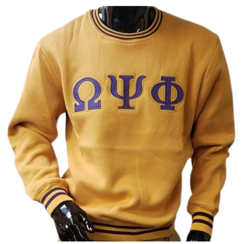 Omega Pullover Sweatshirt - Gold