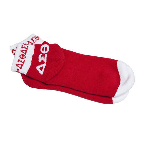 Delta Bootie Sock - Red